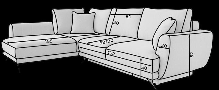 Actual product image ELTAP Larde (Corner sofa, 4-seater, Sofa bed)
