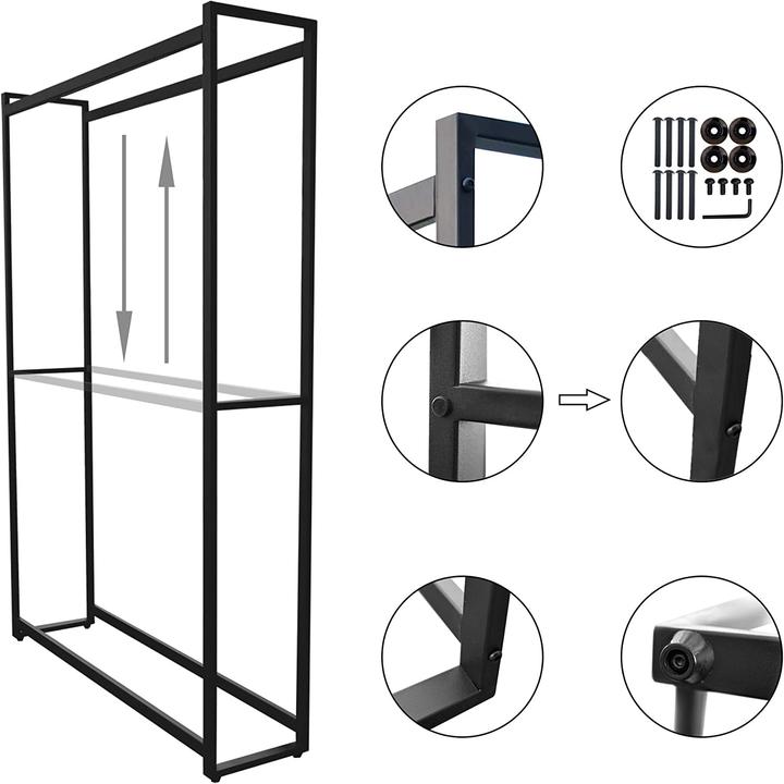 Actual product image Montixx Firewood Rack, H150xW65xD25cm