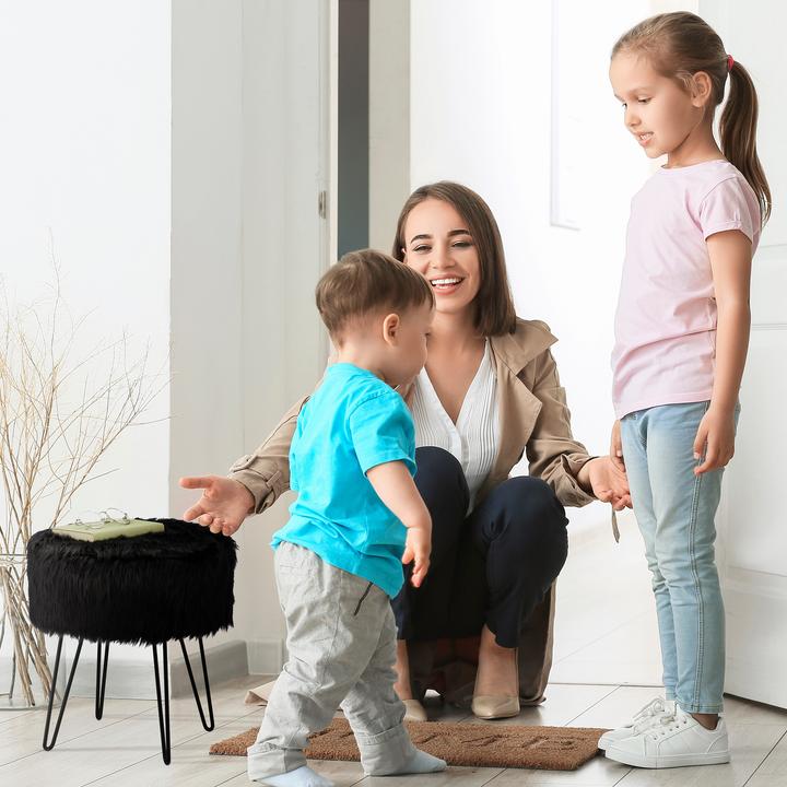 Image du produit Relaxdays Tabouret en fourrure