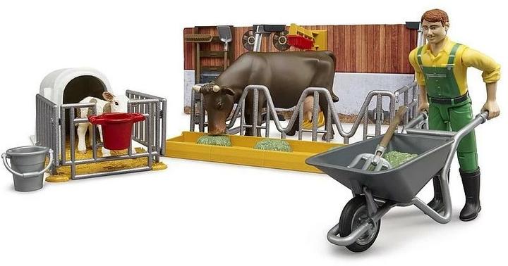 Produktbild Bruder Kuh und Kälberstall mit Landwirt