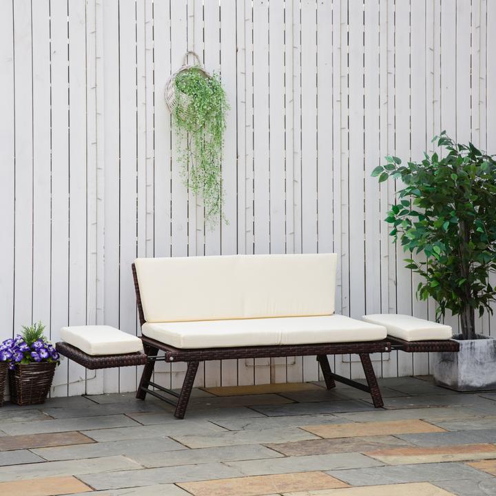 Image du produit Outsunny Canapé de jardin avec accoudoirs pliables