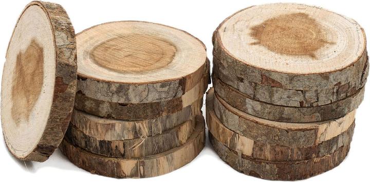 Produktbild Colorations Färbungen – Unbearbeitete Holzscheiben 8–10 cm, 12 Stück.