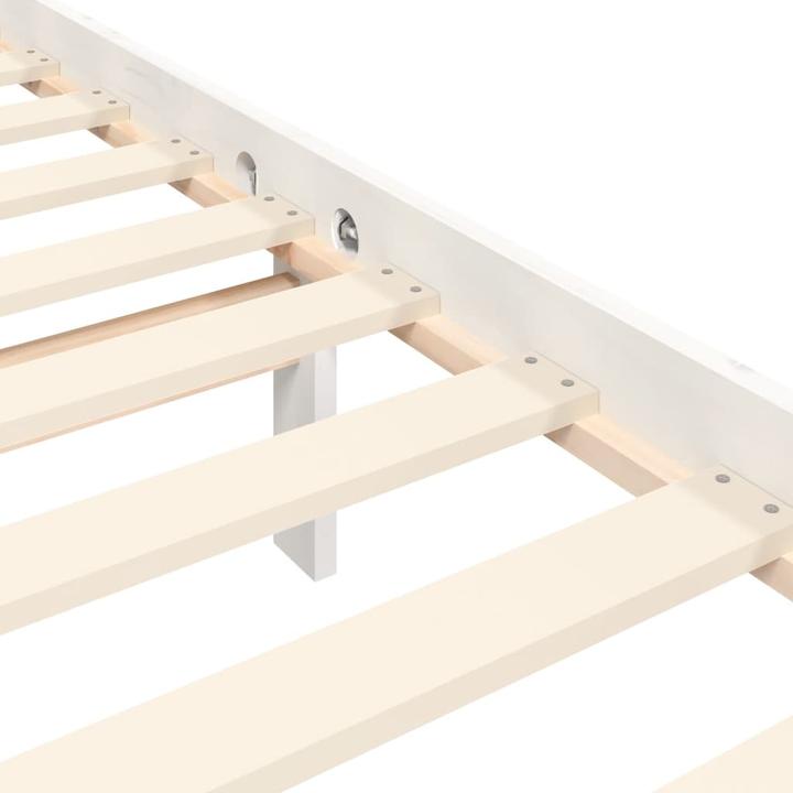 Image du produit VidaXL Massivholzbett mit Kopfteil Weiss 4FT Small Double (120 x 190 cm)