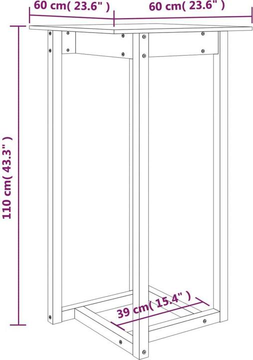 Produktbild VidaXL Ambros (60 x 60 x 110 cm)