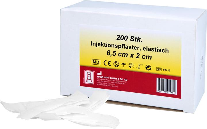 Actual product image Injection plasters 2x6.5cm fleece white, 200 pcs PFL (200 x)