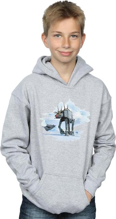 Actual product image Star Wars Boys Christmas AT-AT Reindeer Hoodie (152, 158)