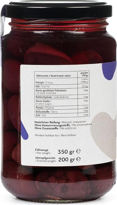 Immagine prodotto Delinio Bio Kalamata Oliven, 370 gr Glas (550 g)