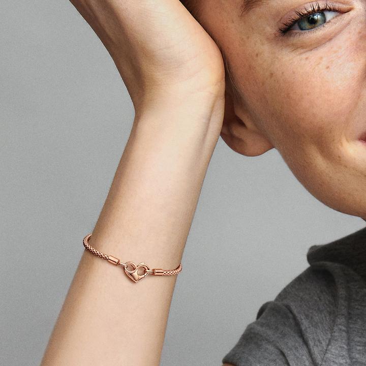 Immagine prodotto Pandora Bracciale a catena con borchie Moments (21 cm, Metallo, placcato oro rosa)