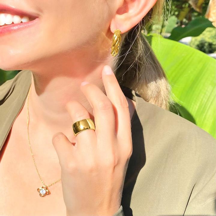 Actual product image Candy Togo ring, 925 sterling silver, gold-plated (54, 925 Silver)