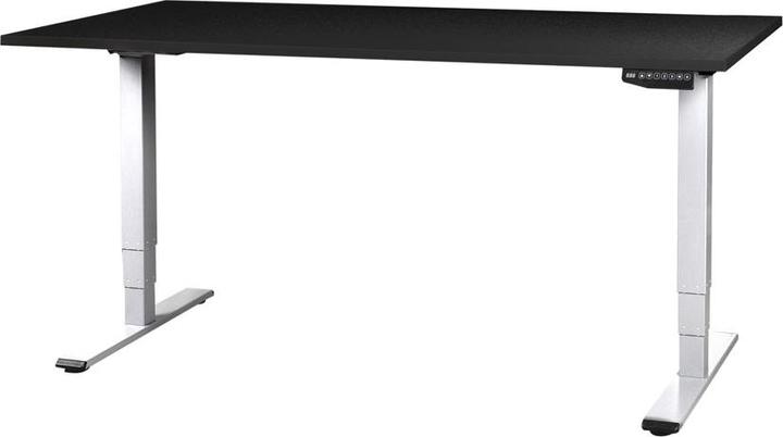 Image du produit Contini höhenverstellbarer Bürotisch 180 x 80 cm schwarz / Gestell weiss