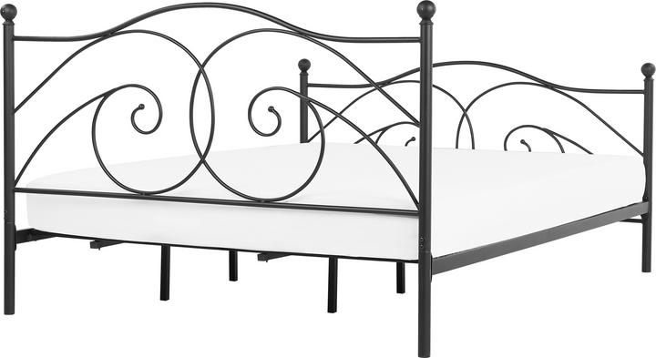 Produktbild Beliani Metallbett schwarz Lattenrost 180 x 200 cm DINARD (180 x 200 cm)