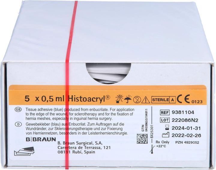 Produktbild B.Braun Histoacryl Gewebekleber Amp., 5 St AMP
