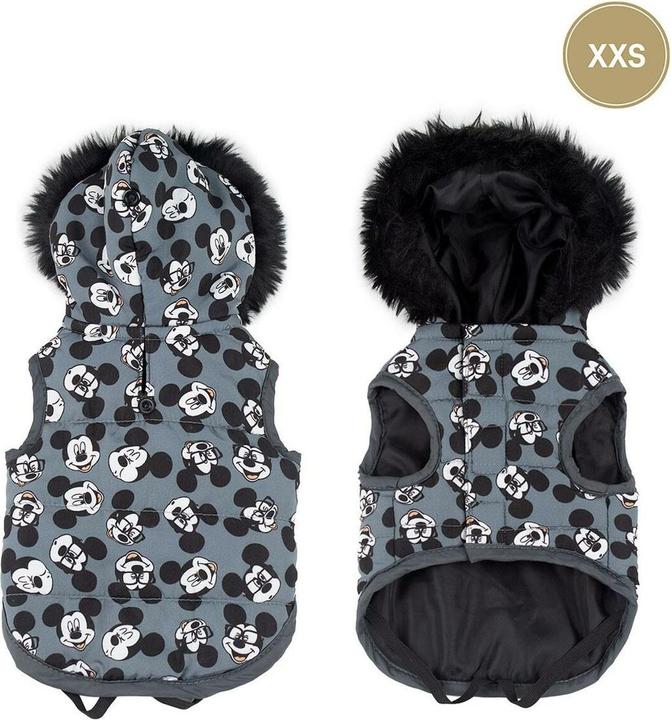 Immagine prodotto Mickey Mouse Cappotto per cani grigio (XXS, Cappotto per cani)