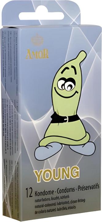 Actual product image Amor Young" 12 youth condoms for the slender penis (12 pcs.)