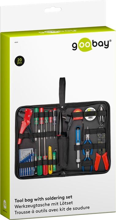 Immagine prodotto Goobay Set per saldare e set di attrezzi in una pratica borsa