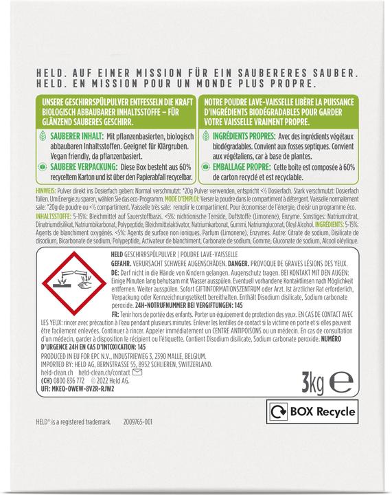Actual product image Held Powder dishwasher detergent (Powder, 150 Washing cycles)