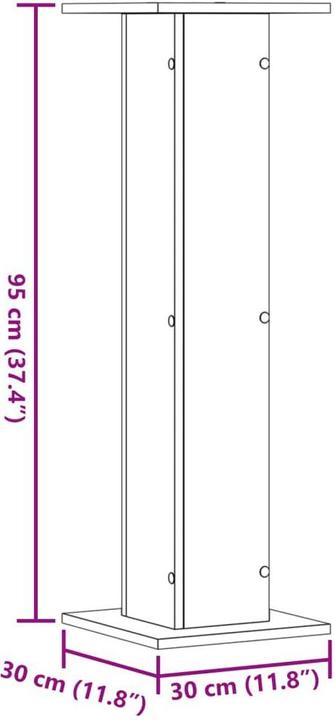 Actual product image VidaXL Speaker stand 2 pcs. 30 x 30 x 95cm (1 pcs., Stand)