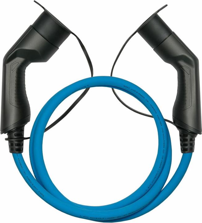 Kabelmeister E-Auto-Ladekabel Mode 3, Typ 2 Stecker an Buchse, 32 A, 7,5 m, blau (Typ 2, 22 kW, 32 A, 7.50 m)