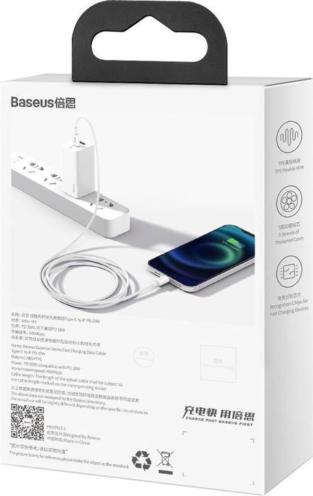 Actual product image Baseus superior series (2 m, USB 2.0)