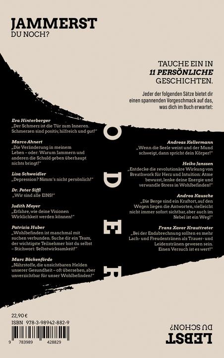 Image du produit Jammerst du noch oder lebst du schon? (Allemand, Eva Hinterberger, Marc Böckenförde, 2024)