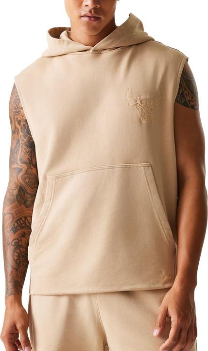 New Era Sleeveless Hoody - WASHED Chicago Bulls beige - L (L)