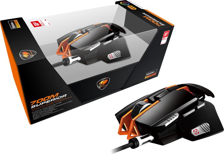 Actual product image Cougar Gaming 700M Superior mouse Right-handed USB Type A Laser 12000 DPI (Cable)