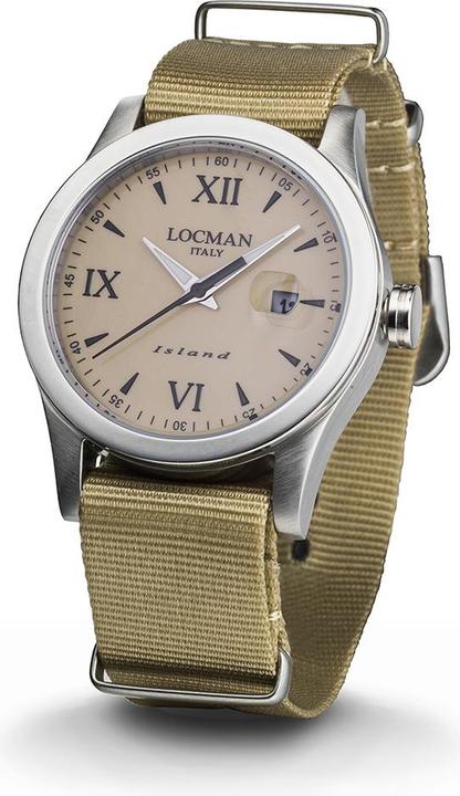 Actual product image Locman Italy Men's Watch Iceland Beige Ref. 0614A04 (Analogue wristwatch, 40 mm)
