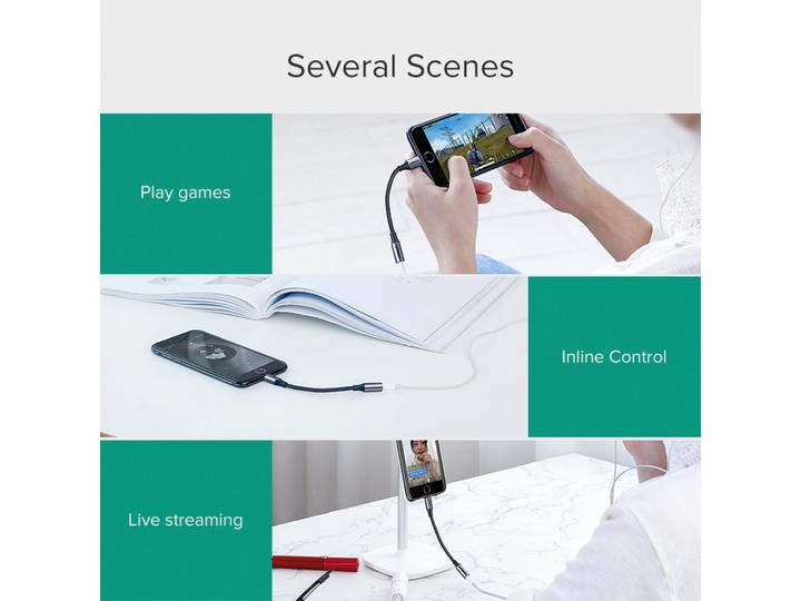 Image du produit Ugreen Adaptateur Lightning vers jack 3,5 mm (Lightning, Prise de 3,5 mm)
