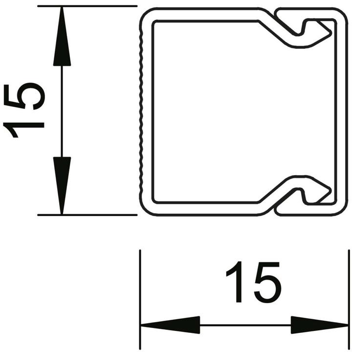 Image du produit OBO Bettermann Canal de mur et de plafond avec perforation au sol 6024947 (Trou de câble, 200 cm)