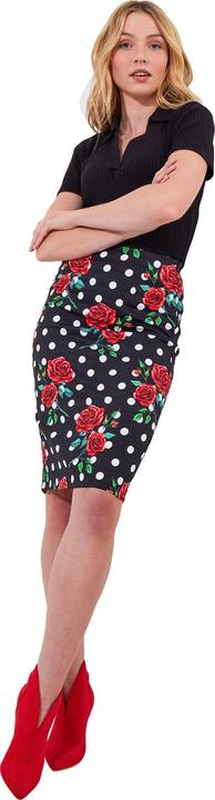Image du produit Joe Browns Rose Print Polka Dot Pencil Skirt (38)