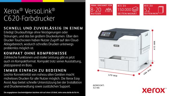 Produktbild Xerox VERSALINK C620 A4 50PPM DUPLEX (Laser, Farbe)