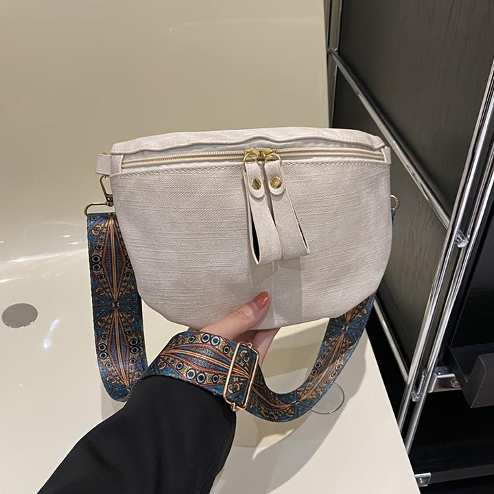 Actual product image Only-Bags.Store Versatile Trendy Casual Lightweight Fanny Pack, Elegant Simplicity Solid Colour Commuter Style