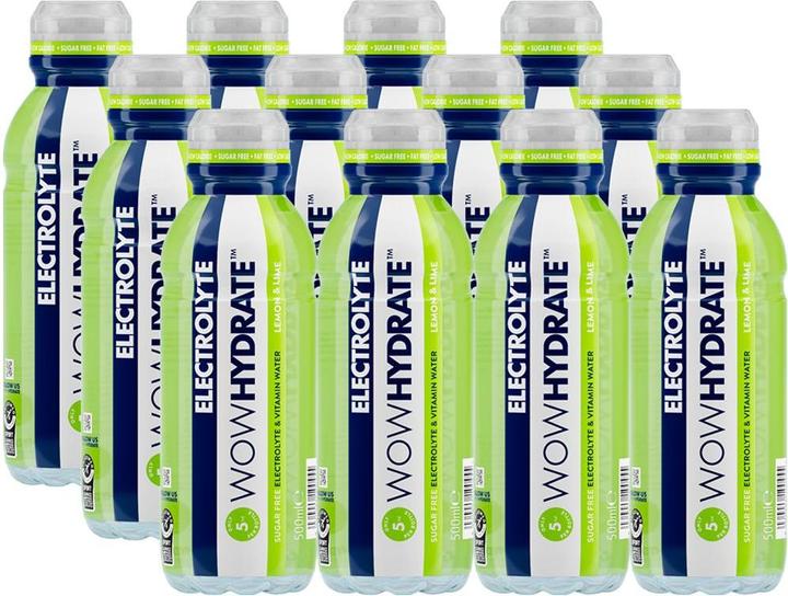 Immagine prodotto Wow Hydrate Acqua elettrolitica (12 x 500ml) (Limone, 12 x)