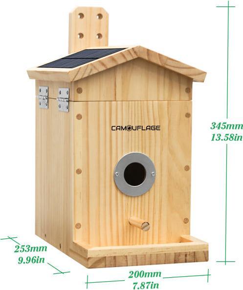 Image du produit WildcameraXL Mangeoire pour oiseaux camouflage EZ Nesteye, Couleur de base : brun, Espèce : Oiseau