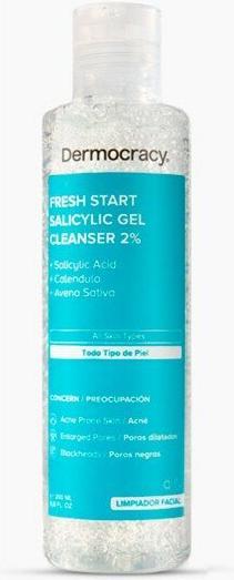 Dermocracy 2% (SALICYLIC ACID) cleansing gel + make-up remover 200ml (Gel, 200 ml)