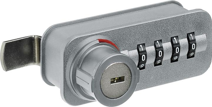 Hettich Combination lock with bolt | right | freecode | chrome-plated plastic/steel