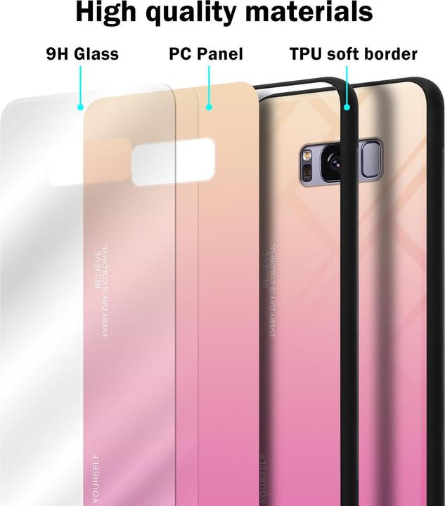 Productafbeelding Cadorabo TPU 2 kleuren glasdekking (Samsung Galaxy S8+)