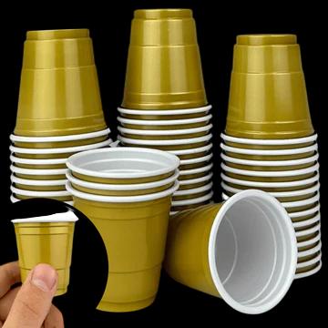 Immagine prodotto MrPong Goldene Beer Pong Shot Becher - 100 Stk. Schnapsbecher (100 x)
