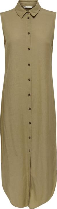 Only Langes Leinen- Blusenkleid