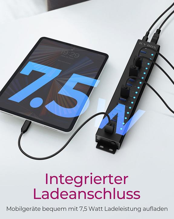 Actual product image Icy Box IB-HUB1717-U3 (USB-C, 17 Ports)