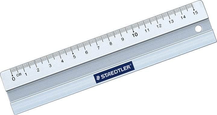 Produktbild Staedtler Metall-Lineal, aus Aluminium, 150 mm lang Millimeter-Skalierung, geprägte Teilung, Tuschekante (150 mm)