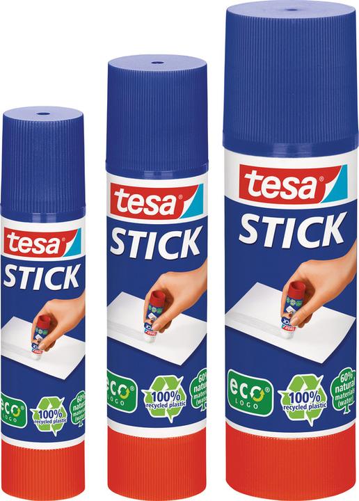 Actual product image tesa ecoLogo glue stick, odourless glue stick for paper / cardboard