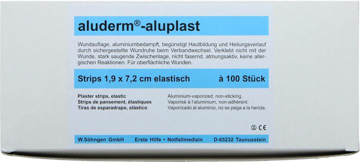 Immagine prodotto Söhngen strisce di cerotto elastico aluderm aluplast 1,9x7,2cm, 100 pezzi, singole (100 x)