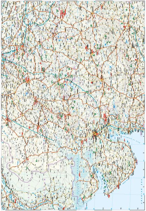 Image du produit Carte de l'Inde, Nord-Ouest / India, Northwest (1:1.300.000)