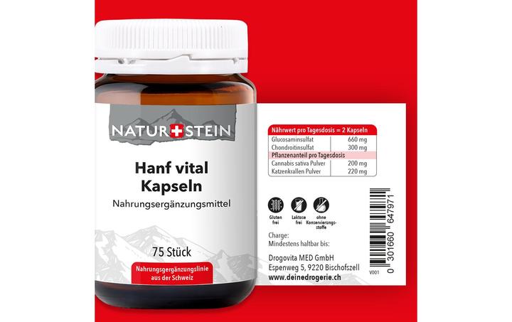Immagine prodotto Naturstein Canapa vitale (75 Pezzo/i, Pillole, 163 g)