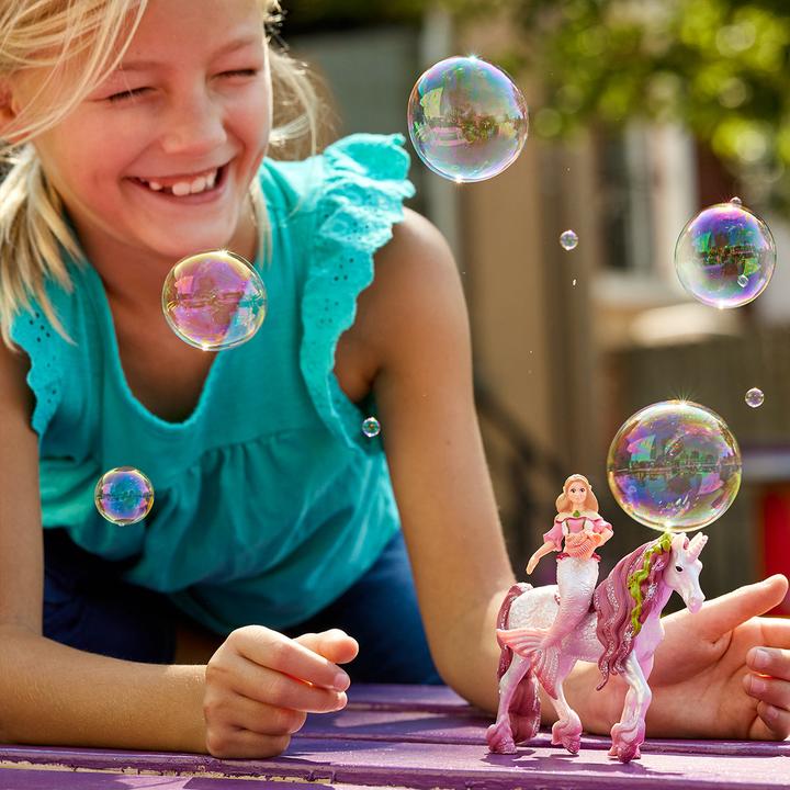 Actual product image Schleich Mermaid feya on underwater unicorn