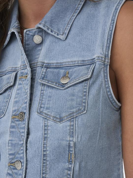 Actual product image Only Stand-up collar jacket denim waistcoat (L)