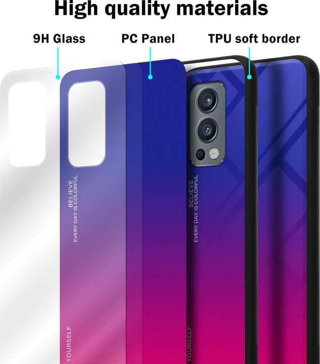 Produktbild Cadorabo TPU 2 Farben Glas Hülle (OnePlus Nord 2 5G)