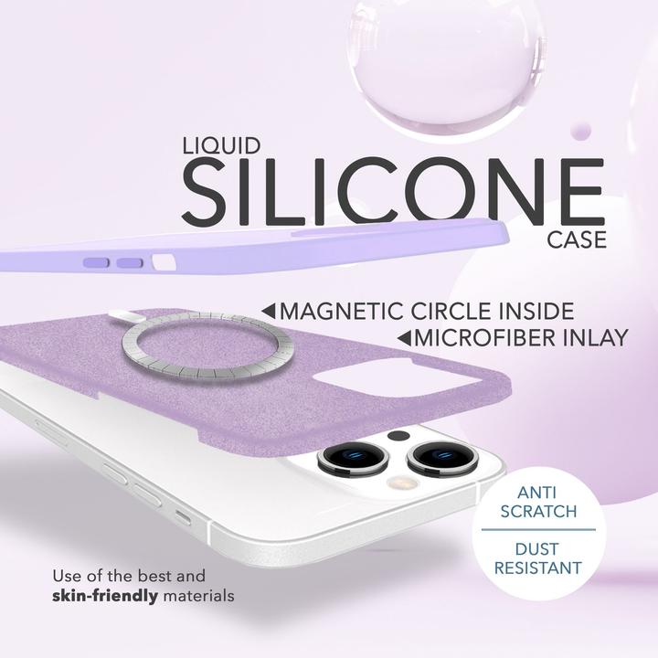 Actual product image Nalia Liquid silicone case with MagSafe function & 2x display protection glass (Apple iPhone 14)