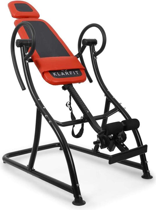Produktbild Klarfit Inversionsbank, Orange-Schwarz mit Rückenkissen